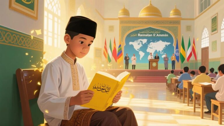 santri membaca kitab kuning